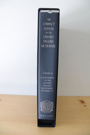 The Compact Edition Of The Oxford English Dictionary: Volume III - A Supplement To The OED Volumes I-IV