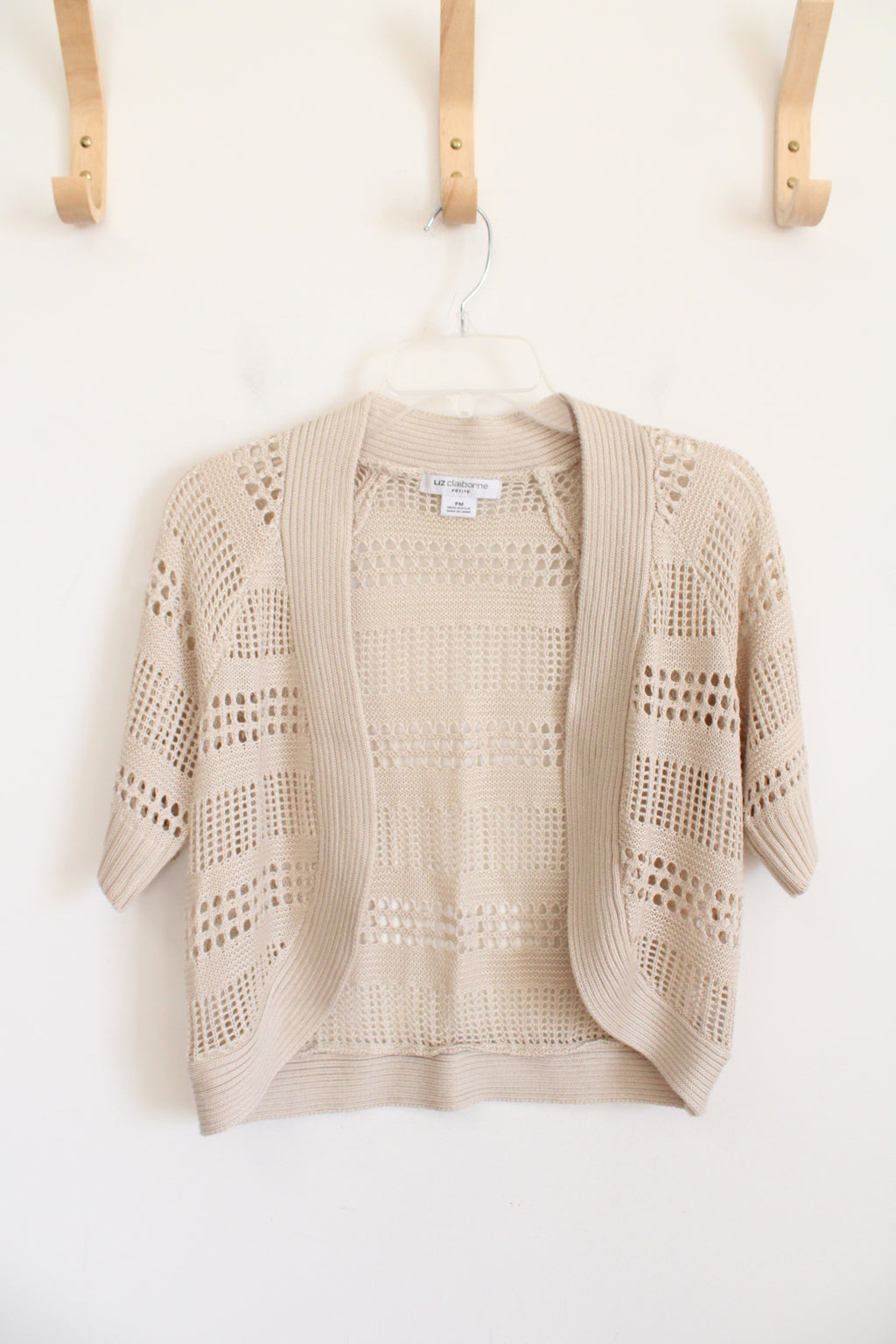 Liz Claiborne Tan Knit Shrug | M Petite