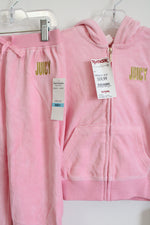 NEW Juicy Couture Pink Velvet 2 Piece Jacket & Pants Set | Youth 5
