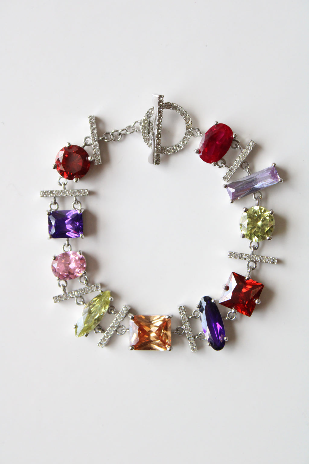 Park Lane Center Stage Multi-Colored Crystal Toggle Bracelet