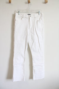 Ann Taylor The Boot Crop White Pants | 8