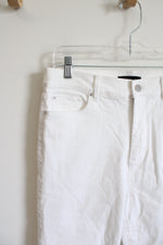 Ann Taylor The Boot Crop White Pants | 8