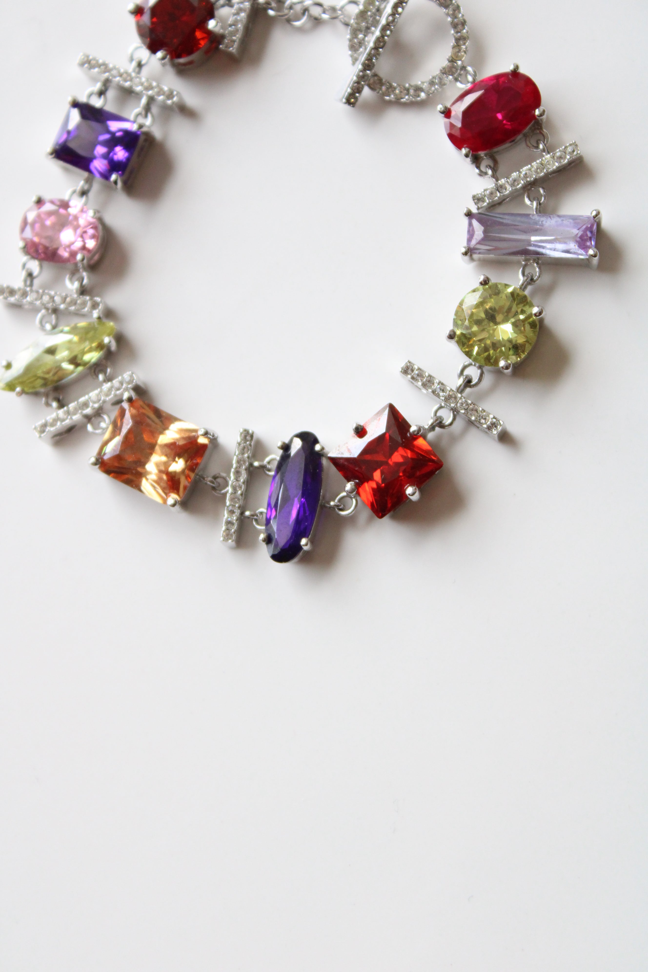 Park Lane Center Stage Multi-Colored Crystal Toggle Bracelet