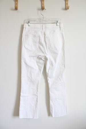 Ann Taylor The Boot Crop White Pants | 8