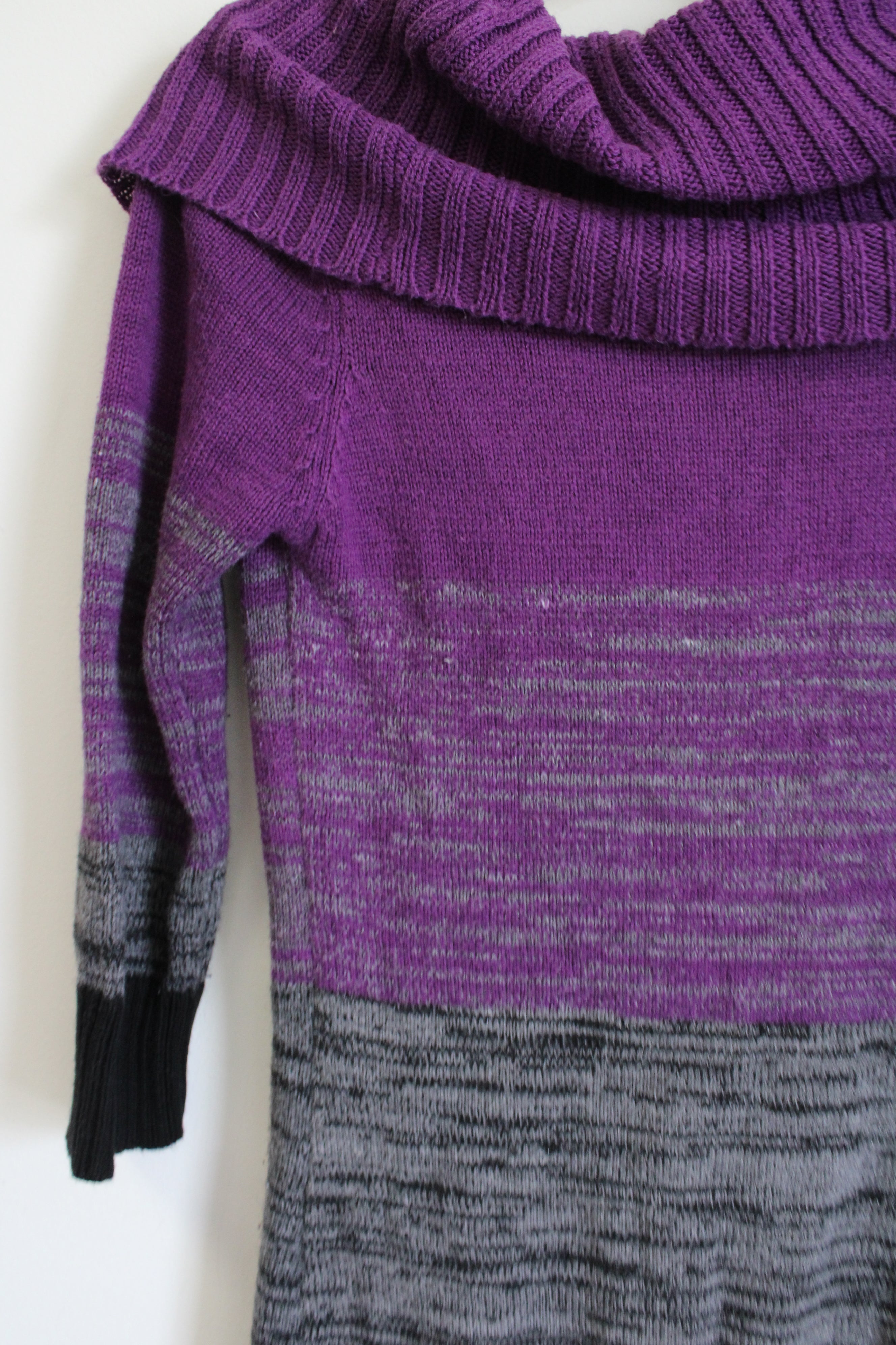 My Michelle Purple & Black Cowl Neck Sweater Dress | Youth M