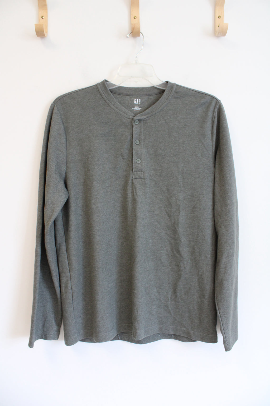 Gap Long Sleeved Green Soft Henley Shirt | L