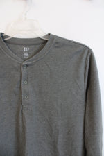 Gap Long Sleeved Green Soft Henley Shirt | L