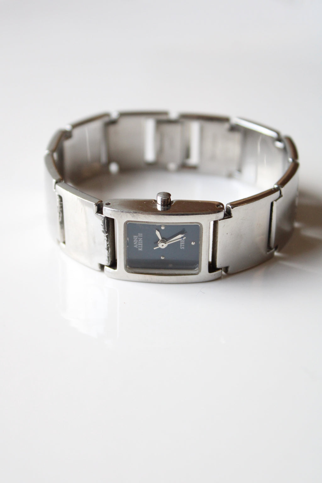 Anne Klein II Blue Face Silver Stainless Steel Bracelet Watch