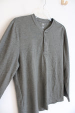 Gap Long Sleeved Green Soft Henley Shirt | L