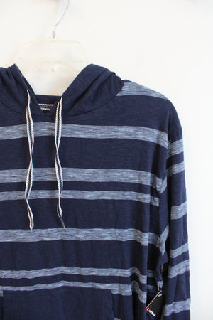 Airwalk Blue Striped Lightweight Hoodie | S