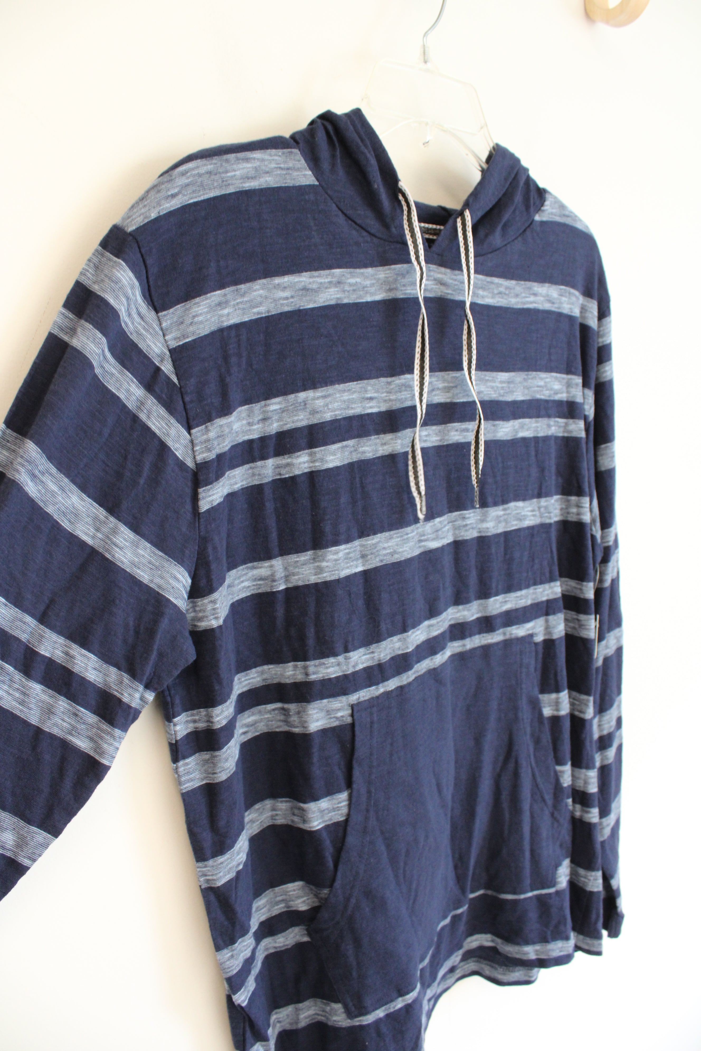 Airwalk Blue Striped Lightweight Hoodie | S