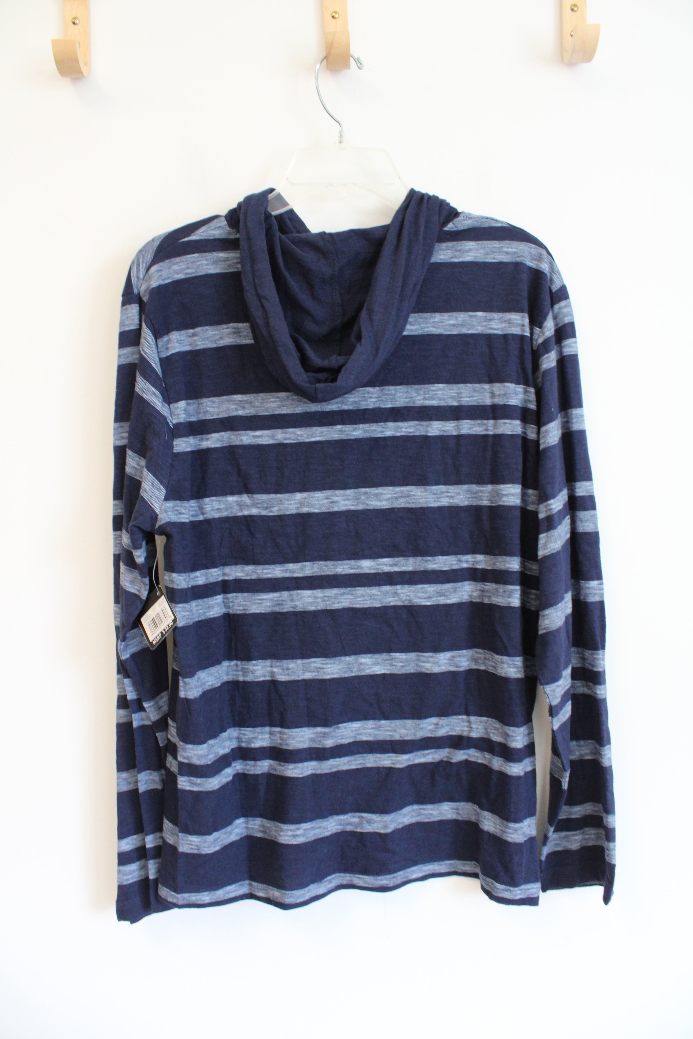 Airwalk Blue Striped Lightweight Hoodie | S