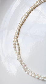 Mini Ivory Baroque Pearl 14K Yellow Gold Clasp Necklace