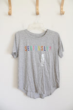 NEW Colorful Seriously? Gray Top | L