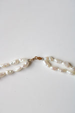 Mini Ivory Baroque Pearl 14K Yellow Gold Clasp Necklace