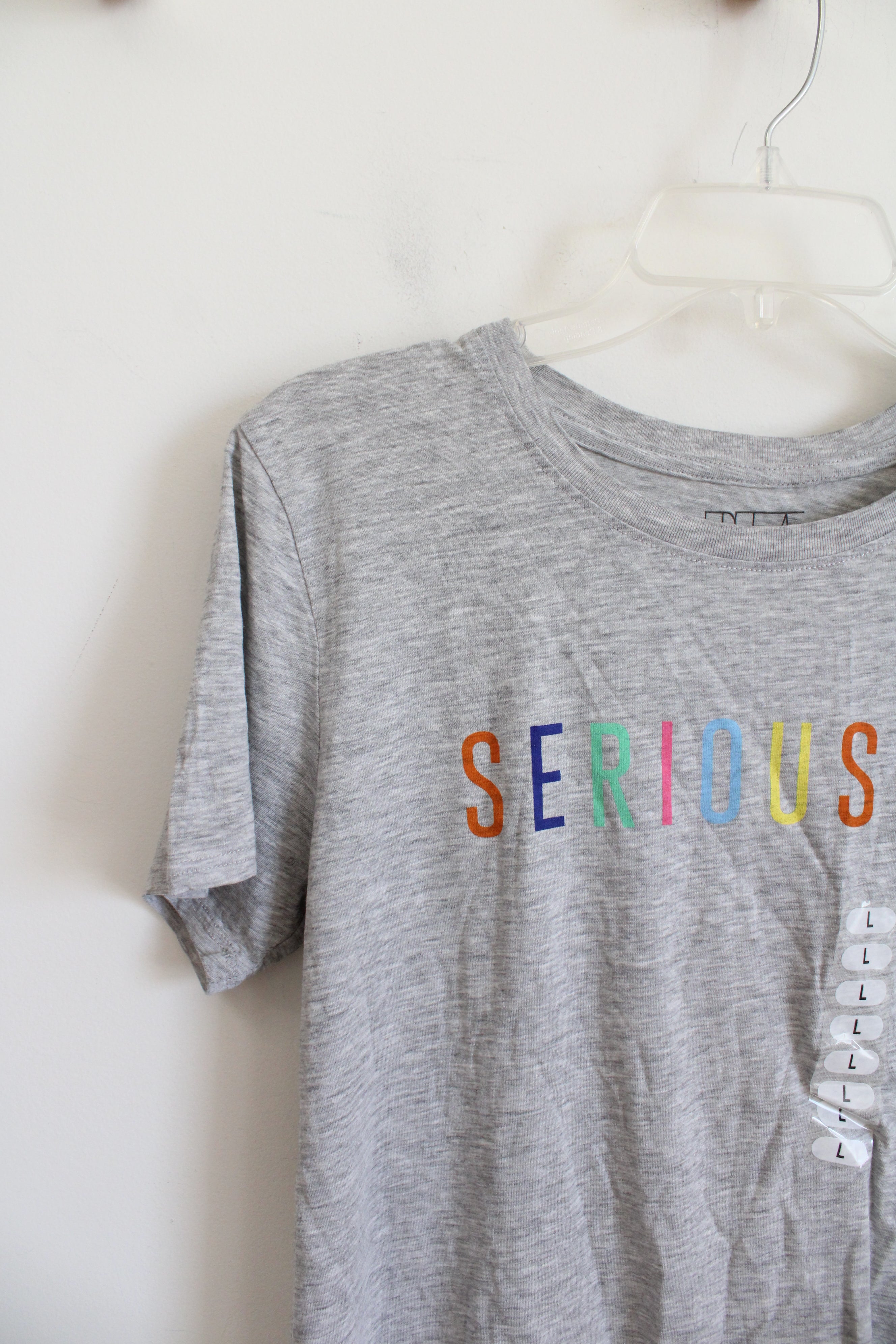 NEW Colorful Seriously? Gray Top | L