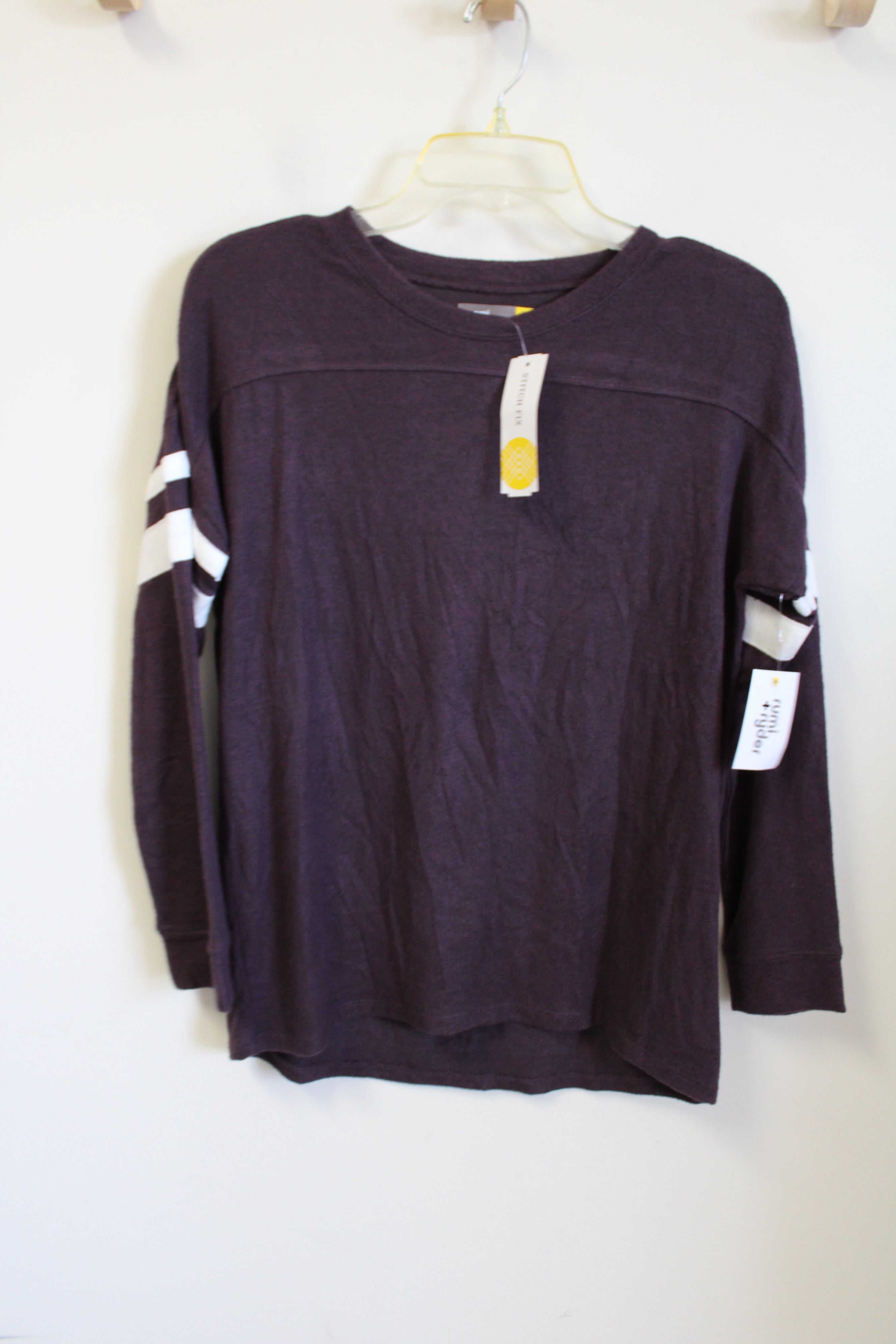 NEW Rumi + Ryder Brushed Varsity Purple Knit Sweater Top