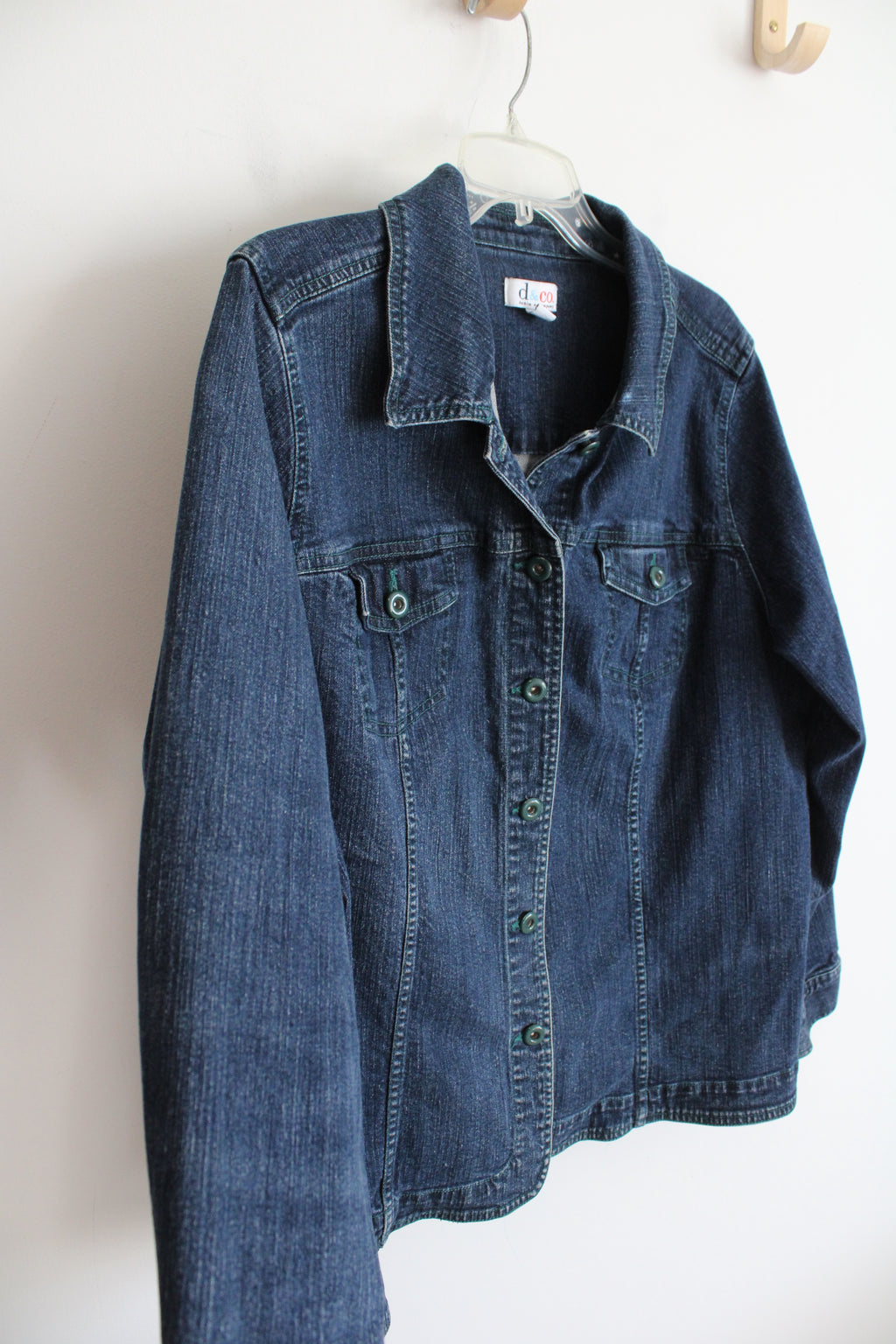 D&Co. Dark Wash Denim Jacket | 1X