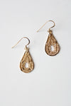 Teardrop Gold Delicate Sterling Silver Dangle Earrings