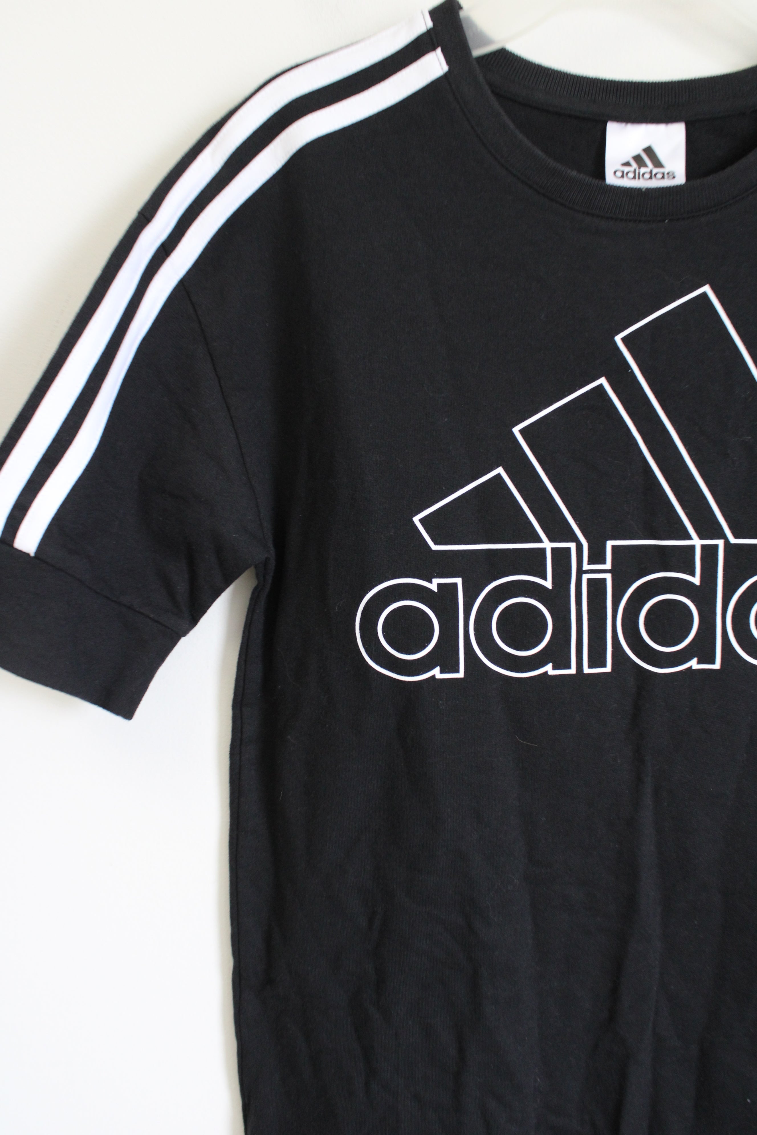 Adidas Loose Fit Black Logo T-Shirt Dress | Youth S (7/8)