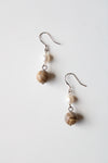 Jasper & Genuine Pearl Dangle Earrings