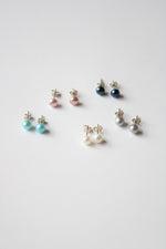 Genuine Multi-Colored Pearl Stud Earrings | Set Of 5