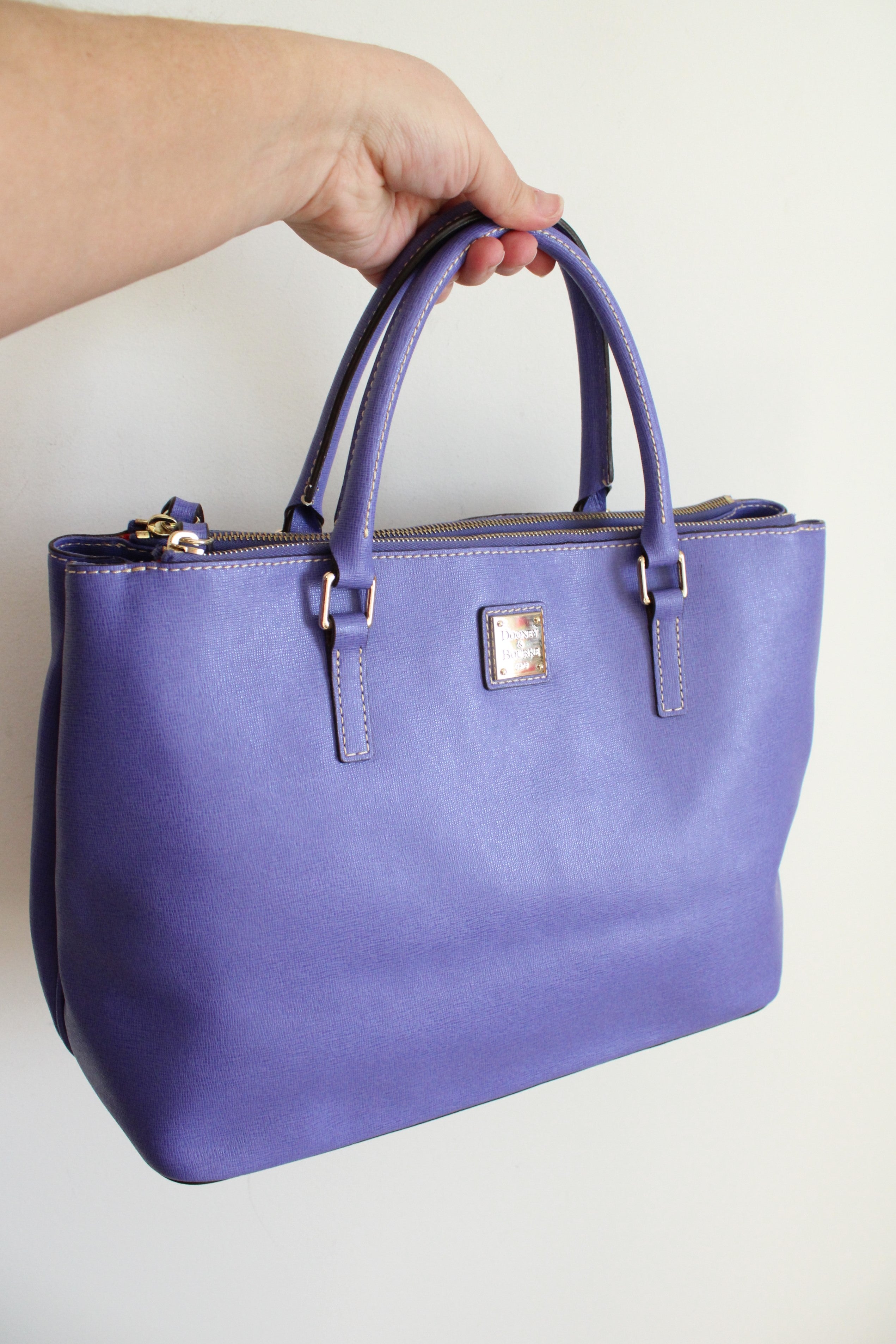 Dooney & Bourke Purple Willa Leather Satchel