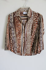 Alfred Dunner Animal Print Blouse | 6 Petite