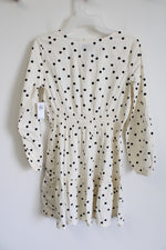 NEW Old Navy Cream Black Polka Dotted Peter Pan Collar Dress | Youth XL (14/16)