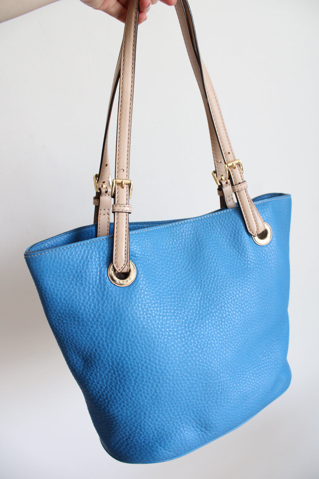 MICHAEL Michael Kors Blue Pebble Leather Tote Purse