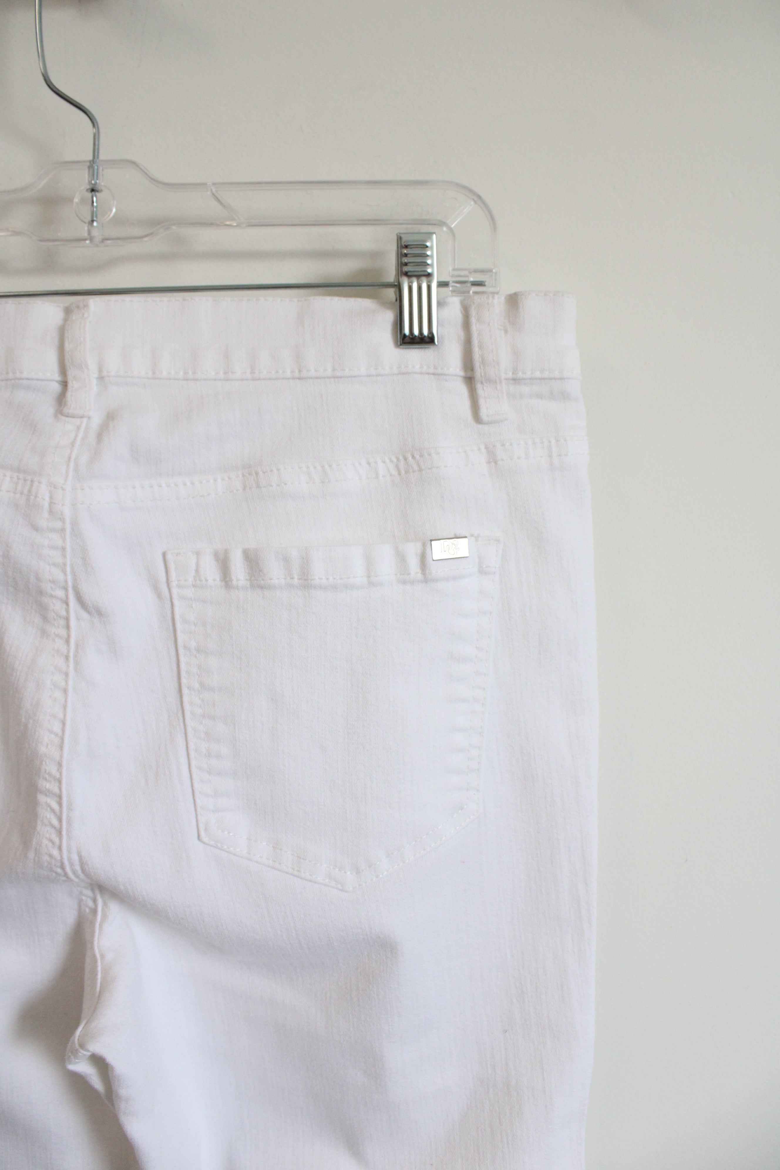 Diane Gilman White Fringe Capri Pants | 12 Petite