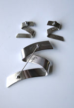 Monet Silver Zig Zag Pin & Earring Set