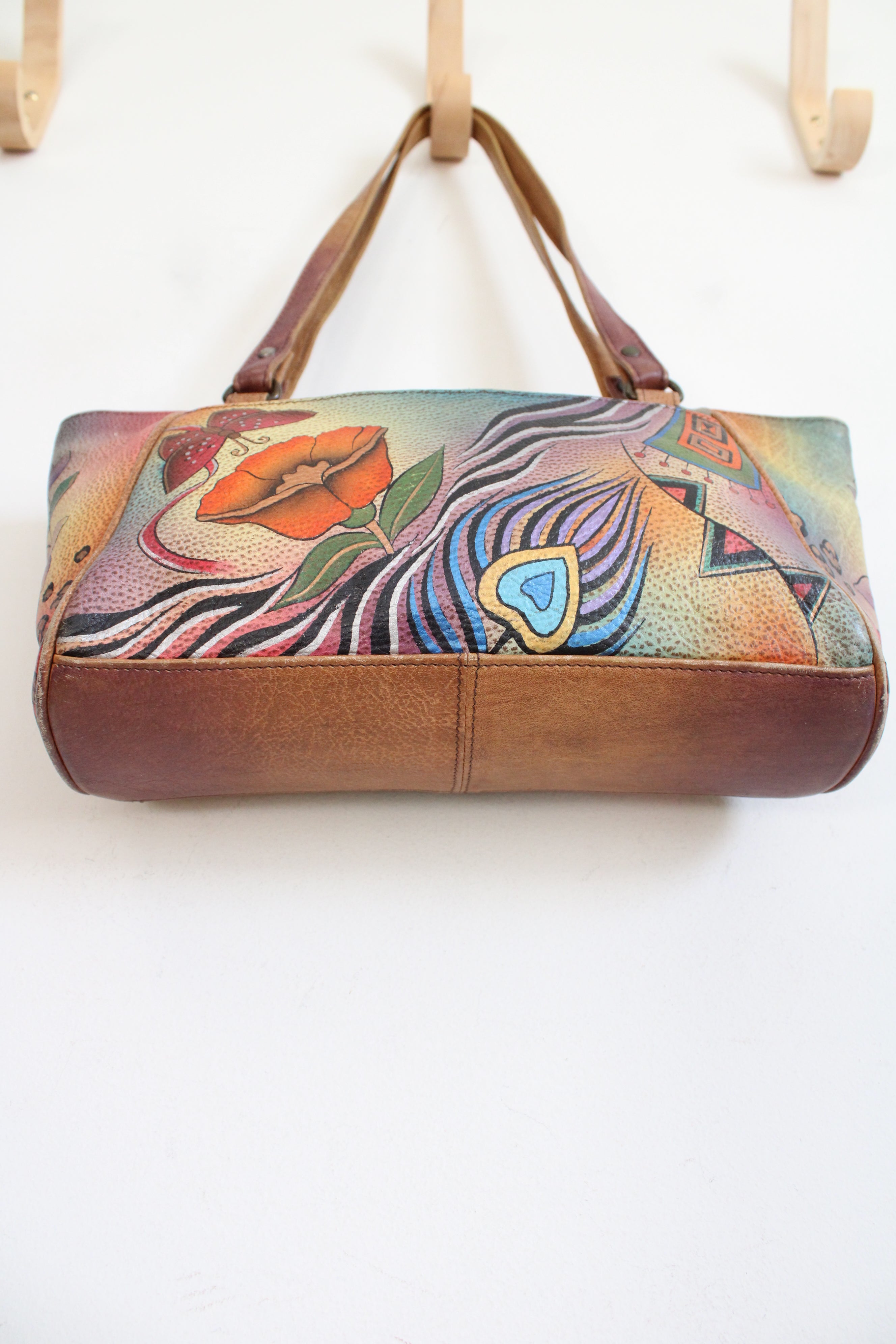 Anuschka Multi-Colored Floral Genuine Leather Bag