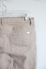 Diane Gilman Tan Fringe Capri Pants | 12 Petite