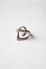 Open Heart Silver Ring | Size 4