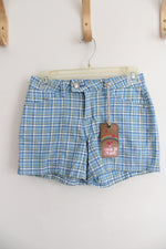 NEW Zana Di Jeans Blue & Yellow Plaid Shorts | Youth 14