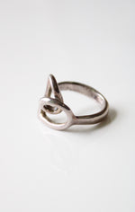 Open Heart Silver Ring | Size 4