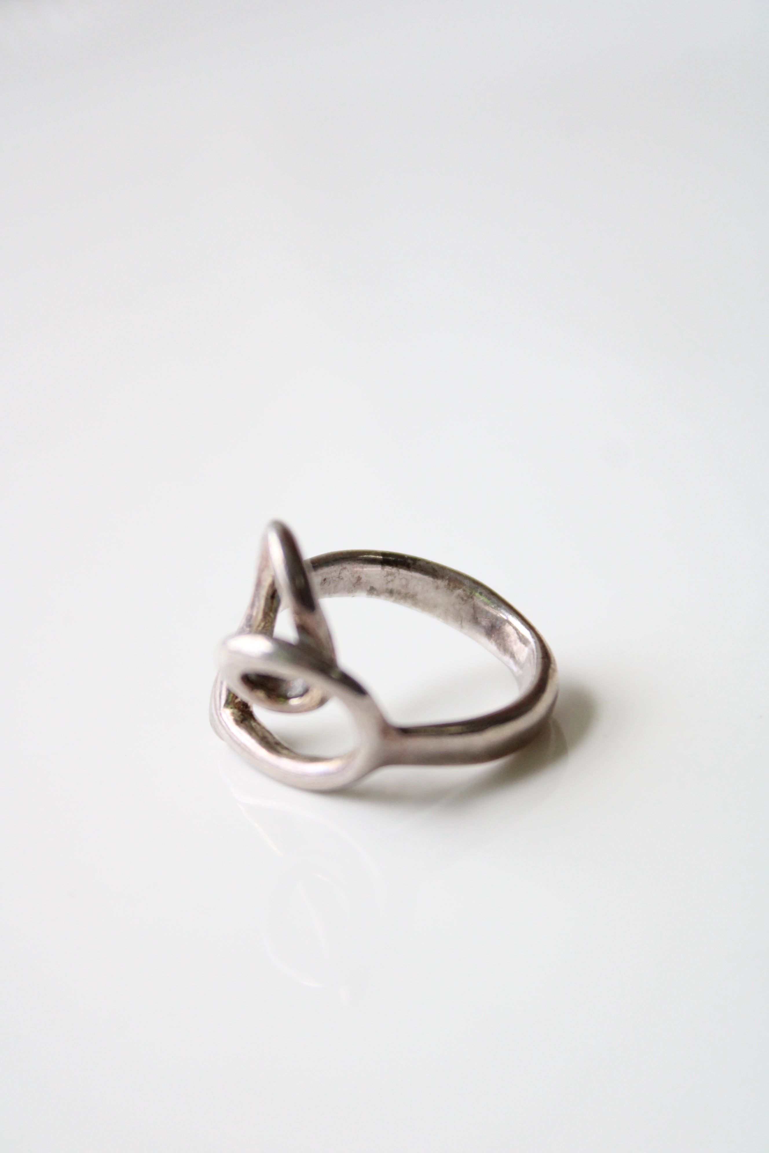 Open Heart Silver Ring | Size 4