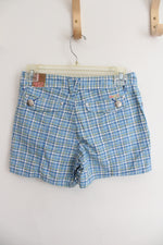 NEW Zana Di Jeans Blue & Yellow Plaid Shorts | Youth 14