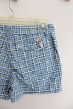 NEW Zana Di Jeans Blue & Yellow Plaid Shorts | Youth 14