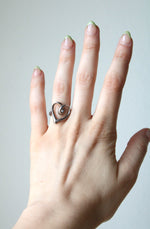 Open Heart Silver Ring | Size 4