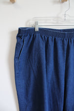 Alfred Dunner Blue Denim Trouser Capri Pants | 20W