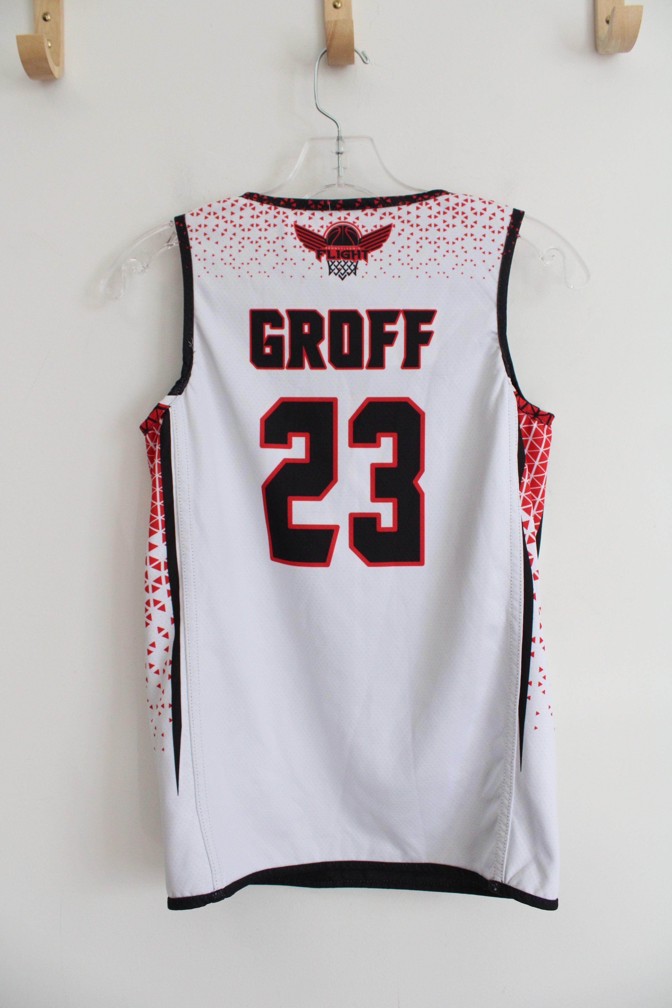 Pennsylvania Flight Reversible Black & White Groff #23 Basketball Jersey | Youth M (10/12)