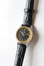 Pulsar Black Face & Band Watch