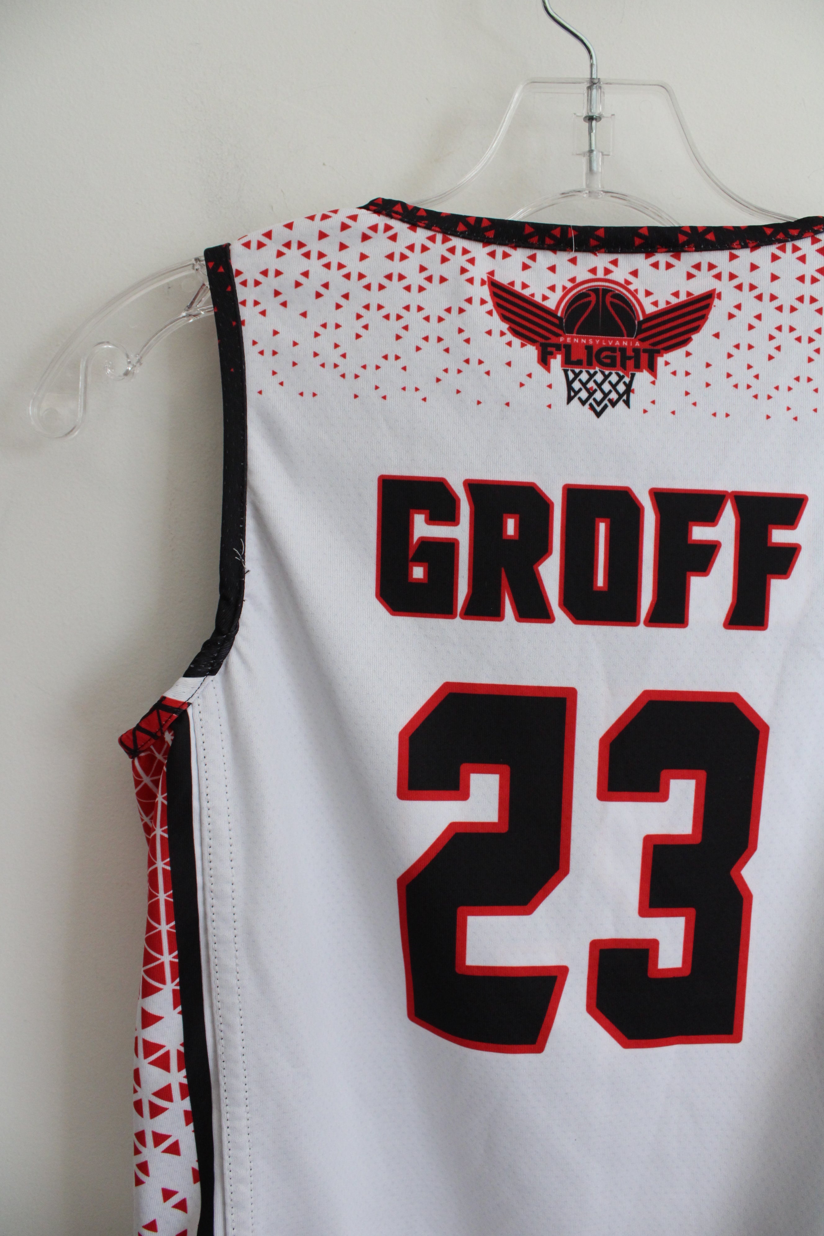 Pennsylvania Flight Reversible Black & White Groff #23 Basketball Jersey | Youth M (10/12)