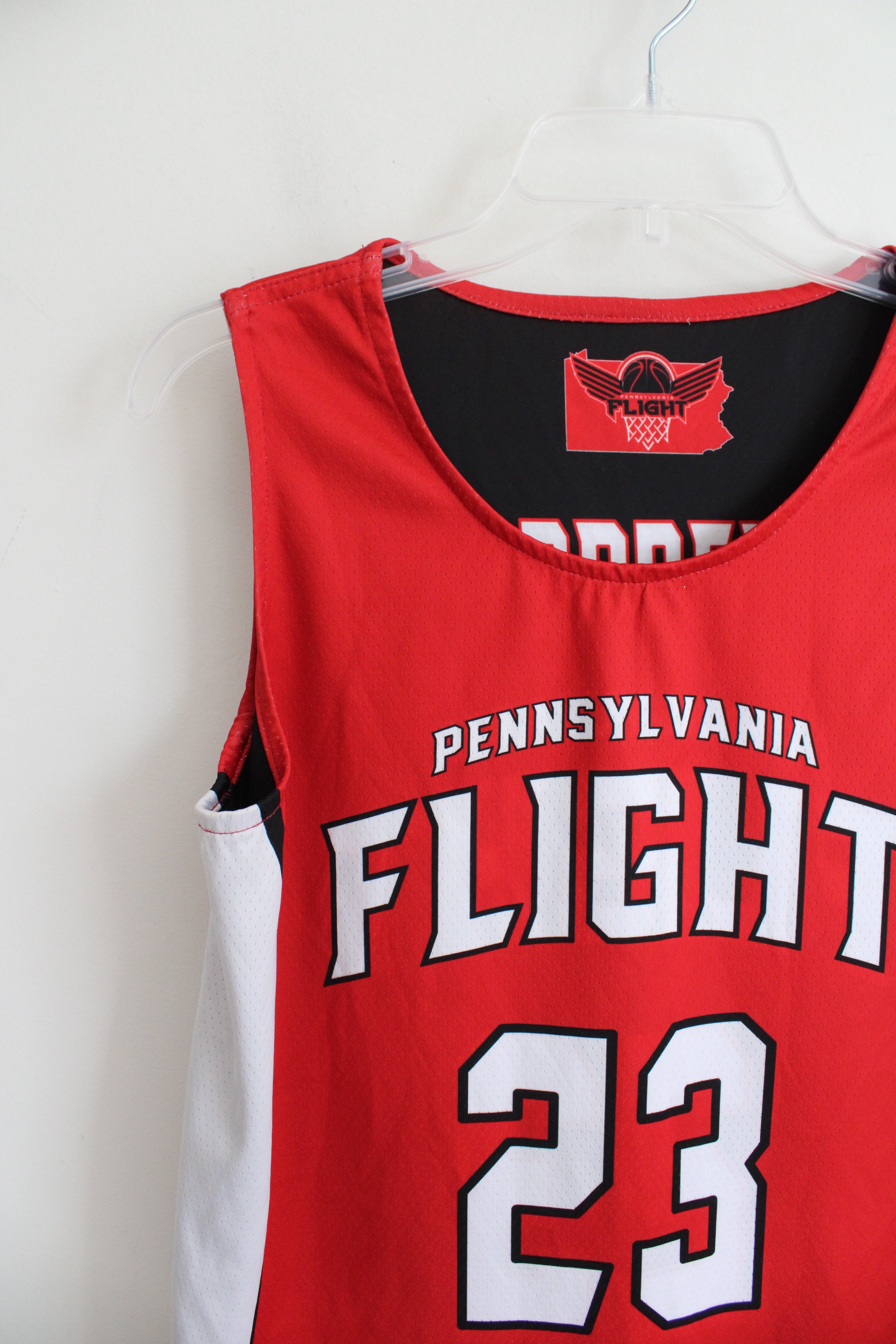 Pennsylvania Flight Reversible Black & Red Groff #23 Basketball Jersey | Youth XL (18/20)