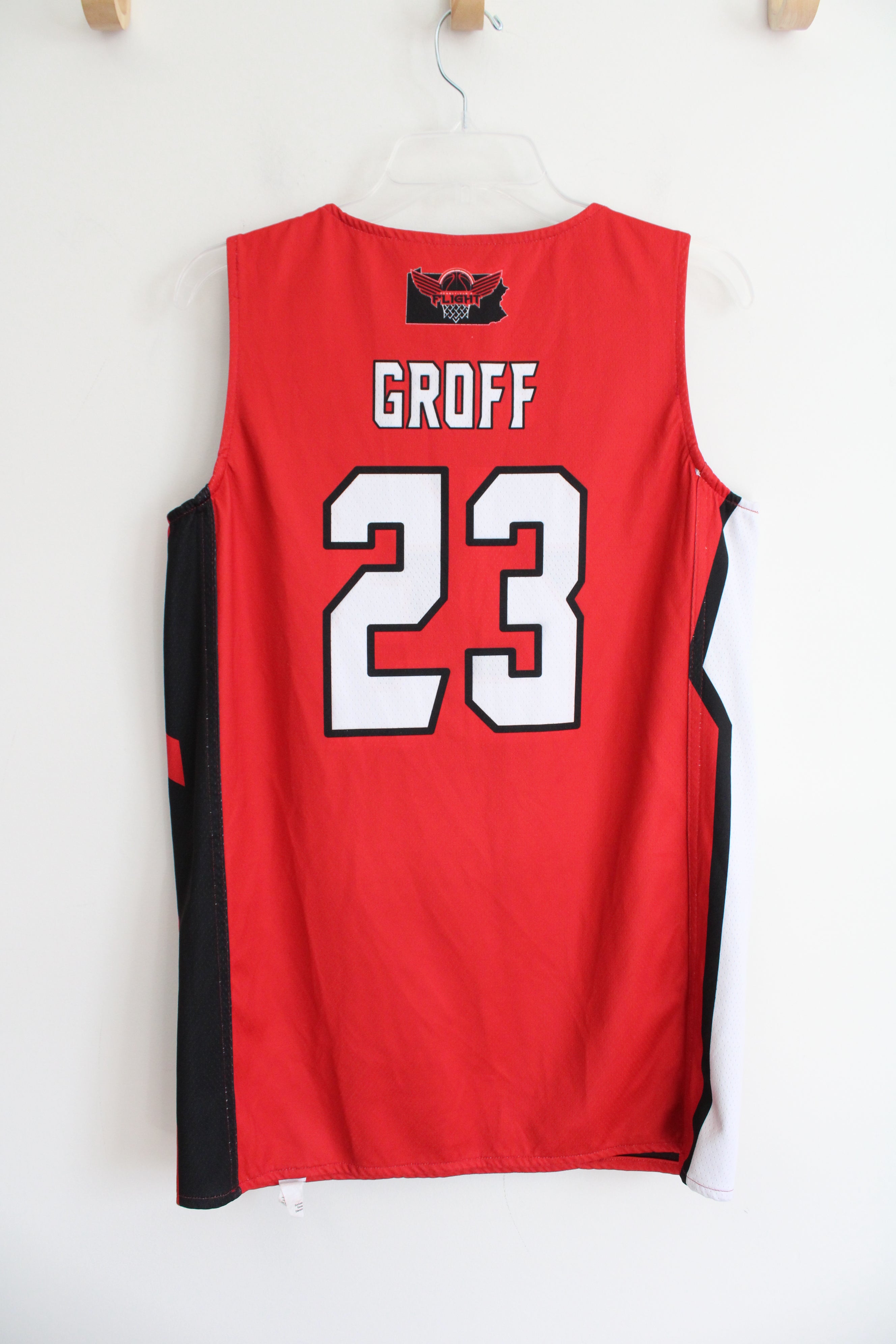 Pennsylvania Flight Reversible Black & Red Groff #23 Basketball Jersey | Youth XL (18/20)