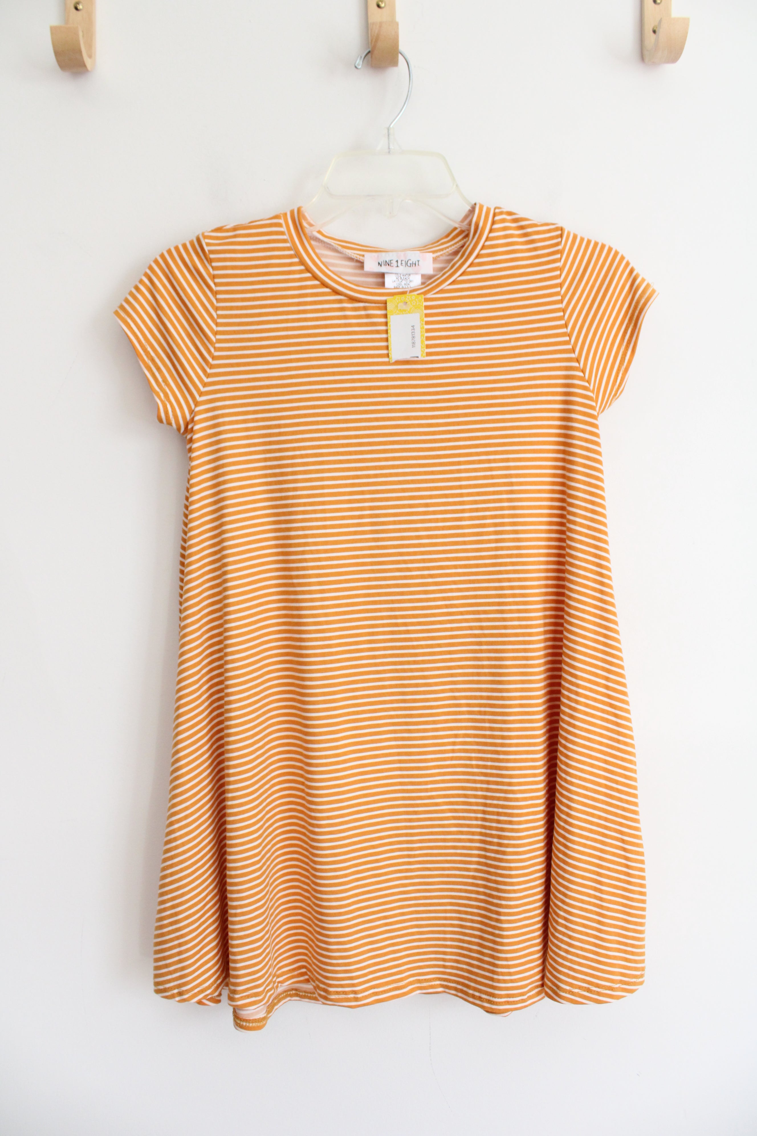 NEW Nine 1 Eight Gold & White Striped Dress | Youth L (10/12)