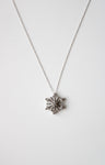 10K White Gold Snowflake Pendant Necklace