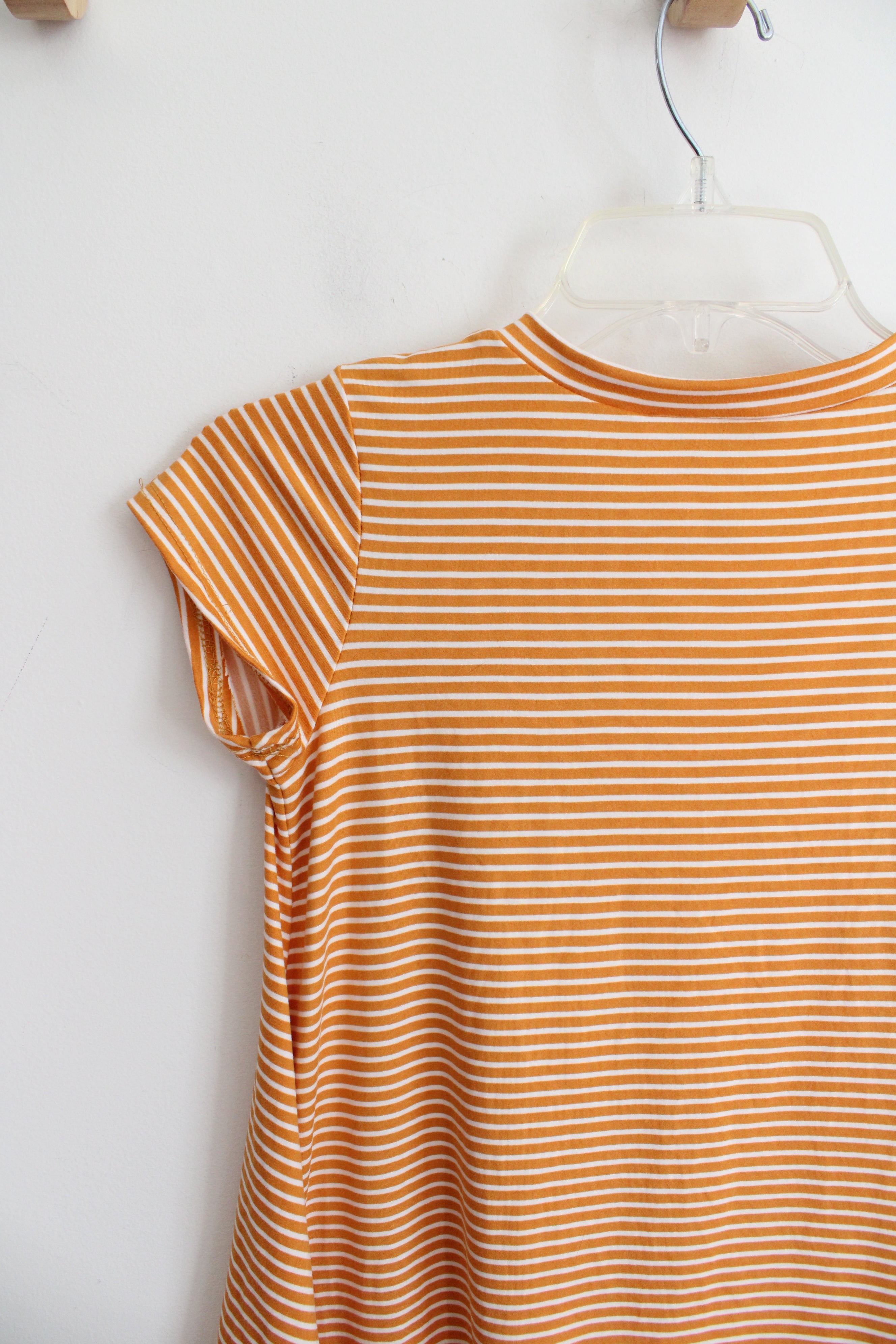 NEW Nine 1 Eight Gold & White Striped Dress | Youth L (10/12)